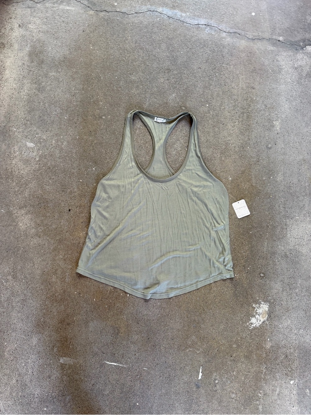 NWT Free People Intimately Night We Met Tank in Ivy League Green Size Small - Picture 5 of 9